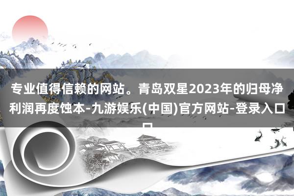 专业值得信赖的网站。青岛双星2023年的归母净利润再度蚀本-九游娱乐(中国)官方网站-登录入口