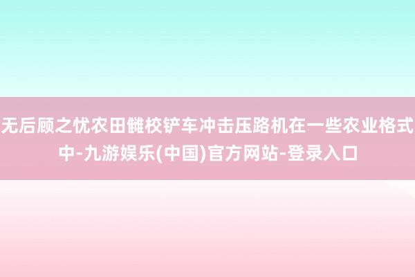 无后顾之忧农田雠校铲车冲击压路机在一些农业格式中-九游娱乐(中国)官方网站-登录入口