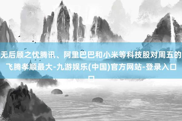 无后顾之忧腾讯、阿里巴巴和小米等科技股对周五的飞腾孝顺最大-九游娱乐(中国)官方网站-登录入口