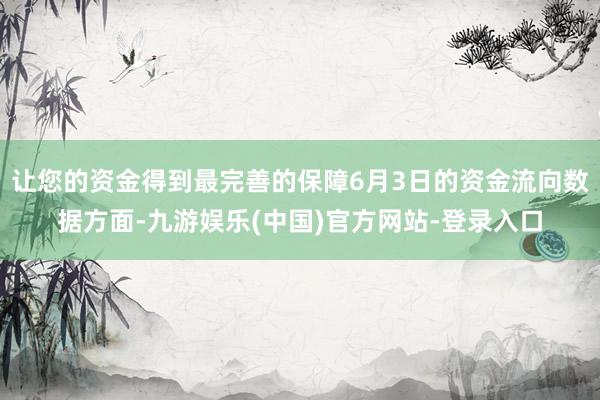 让您的资金得到最完善的保障6月3日的资金流向数据方面-九游娱乐(中国)官方网站-登录入口