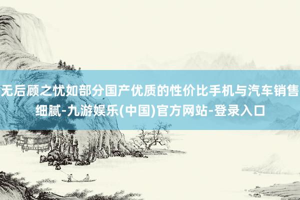 无后顾之忧如部分国产优质的性价比手机与汽车销售细腻-九游娱乐(中国)官方网站-登录入口